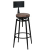 High Adjustable Leather Bar Stool Kitchen Counter Breakfast Chair High Back Seat