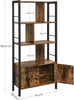 Large Industrial Bookcase Vintage Storage Unit Rustic Metal Cabinet Tall Display
