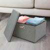 Foldable Storage Boxes with Lid Collapsible Home Clothes Organizer Fabric Cube