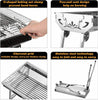 Folding BBQ Barbecue Stainless Steel Charcoal Grill Outdoor Patio Garden Picinic
