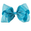 8" Inch Large Crystal Diamante Rhinestone Grosgrain Ribbon Bow Hair Clip Girls