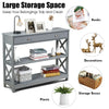 3-Tier Console Table X-Design Hallway Storage Cabinet Sofa Side Table W/ Drawer
