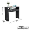 REGIS EXTENDING CONSOLE TABLE STUDY COMPUTER DESK 2 DRAWERS RETRACTABLE SHELF
