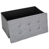 Folding Linen Folding Storage Ottoman Pouffe Seat Footstool Storage Box 2 Seater