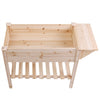 Indoor Wooden Raised Flower Bed Planter Garden Vegetable Trough w/ Legs & Shelf