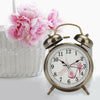 UK Night Light Classic Double Bell Desk Alarm Clock Quartz Movement Bedside Hot