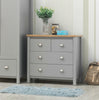 Bedroom Furniture Set 2 Door Wardrobe Bedside Table Chest of Drawers Grey