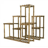 Strong Bearing Large Wooden Plant Stand Corner Flower Shelf Holder Anti-Mildew