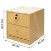 Bedside Cabinet 2 Drawers with Key LOCK Nightstand Table Storage Cabinet Unit