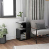 Living Room Modern Side Table High Gloss Black 36x30x56 cm Chipboard