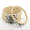 10PCS Wooden Embroidery Hoops Set Bamboo Circle Cross Hoop Stitch Tools 4In/3In