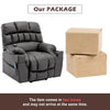 Electric Riser Recliner Chair Fabric Massage Heat Single Sofa Armchair Grey