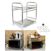 2 Tier Kitchen Shelf Stainless Steel Microwave oven Rack Stand Storage Holder