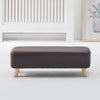 Faux Leather PU Footstool Ottomans Foot Rest Living Room Wood legs Sofa