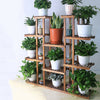Rectangular Multi-Tiered Solid Wood Plant Flower Stand Heavy Duty Display Shelf