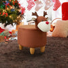 Animal Footstools Upholstered Ottoman Cushion Padded Seat Rest Stool Pouffe Gift