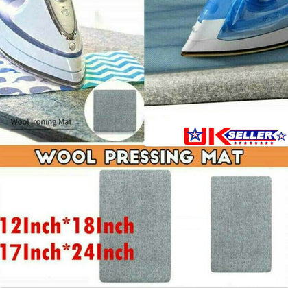 High Temperature Ironing Board Felt Press Mat Wool Pressing Mat Pad 2 Sizes UK