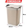 65L Plastic Large Laundry Basket with Lid Washing Hamper Dirty Clothes Storage