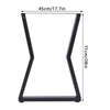 2Pcs Industrial Table Legs Cabinet Chair Computer Desk Metal Legs Set Kit Black