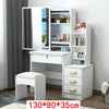 Dressing Table Stool Set Mirror Makeup Vanity Jewellery Table with Drawers White