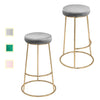 2x Vintage Bar Stool Metal Gold Leg Retro Footrest Seat Kitchen Pub Counter Home