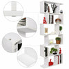 Wood Bookcase Bookshelf S Shape 6 Tier Shelves Free Shelving Storage White Unit