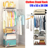 Clothes Rail Coat Rack Garment Dress Hanging Display Stand Shoe Storage Shelf O