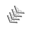 2PCS Wrought Iron Floral Decorative Countertop Brackets for Cafe