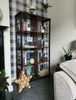 Tall Industrial Bookcase Vintage Retro Display Cabinet Rustic Metal Shelf Unit
