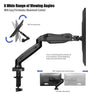 Fully Adjustable Single Arm Monitor Mount 17-27" | Desk Stand Bracket with Clamp