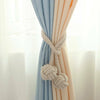 2Pcs Pair of Rope 2 Ball Curtain Tie backs Holdbacks Curtains & Voiles