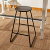 2x Wooden Bar Stools Breakfast Kitchen Island Counter Dining Chair Black / Black