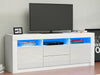 Modern 160cm TV Unit Cabinet Stand - Matt Body & High Gloss Doors RGB LED Lights