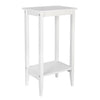 Narrow Bedside Table Slim Side Table Tall Nightstand End Table with Shelf Wooden
