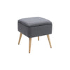 Linen/Velvet Dressing Table Stool Storage Footstool Ottoman Footrest Makeup