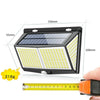 288 LED Solar Powered Light Outdoor PIR Motion Sensor Wall Security Garden Lamp