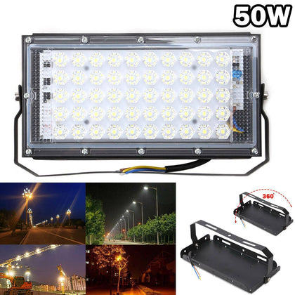 LED Security Floodlight 50W Flood Lights Indoor Outdoor Garden Waterproof Lamp