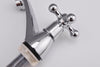 2X Basin Sink Taps Ceramic Lever Traditional Bath Twin Hot &Cold Tap Pair chrome