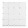 Interlocking 16 Compartment Shoe Organiser Storage Cube Rack Black White Design