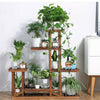 5Tier Solid Wood Plant Stand Flower Pot Shelf Balcony Holder Rack Anti-Corrosion