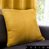 Fusion SORBONNE - Ochre Mustard Yellow 100% Cotton Eyelet Curtains or Cushions