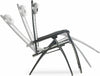 Grey Zero Gravity Recliner Outdoor Chair Garden Sun Lounger W/Holder Patio Deck