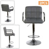 2x Bar Stools Gas Lift Swivel Stool Hub Club Cafe Breakfast Chairs PU Leather UK