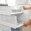 Stackable Clothes Storage Drawer Basket Plastic Wardrobe Closet Organizer Rack