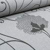 Grey Charcoal Silver Floral Glitter Flower Trail Thick Textured Vinyl Wallpaper