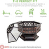 Fire Pit Large Firepit Outdoor Brazier Garden Party BBQ Round Stove Patio Heater