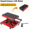 500kg Motorcycle Motor Bike Stand Scissor Lift Jack Workshop Heavy Duty Wheels