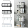 2 Tiers Metal Wall Hanging Shelf Storage Shelves Floating Wire Baskets Rack Home