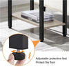 Side Table 2-Tier End Table w/ Drawer Open Shelf Wood Nightstand Stable & Sturdy