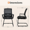 Meeting Office Chairs Mid-Back Mesh Reception Chair Guest Chair w Lumbar Support